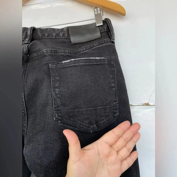 ALLSAINTS Rex Straight Slim Jeans in Washed Black size 30 - Picture 10 of 15